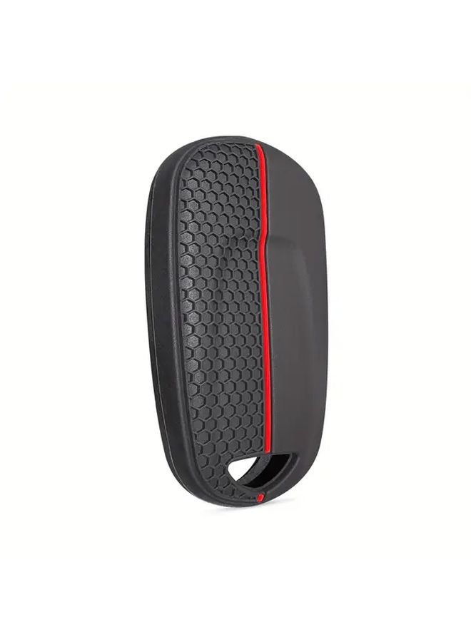 Opel Vauxhall Astra K Corsa E Key Fob Case Cover Black With Red Stripe 1PC - Image 5
